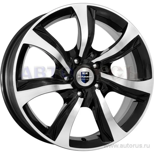 Диск литой R17 7J 5x114.3/70.6 ET35 КИК Либерти алмаз черный 31167