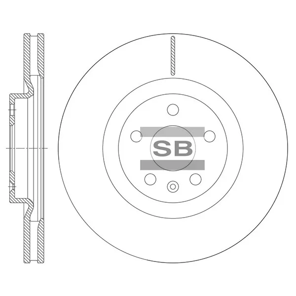 Диск тормозной передний GEELY TUGELLA SANGSIN BRAKE SD8466