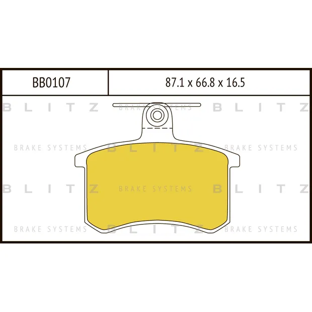 Колодки тормозные дисковые задние AUDI 80/100/A4/A6/A8 82-> BLITZ BB0107