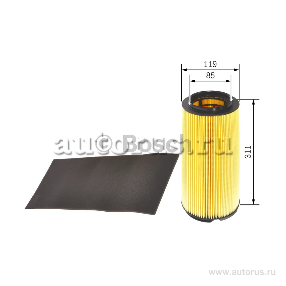 Фильтр воздушный VOLVO: S60 00-, S80 98-06, V70 II универсал 00- BOSCH 1457433336