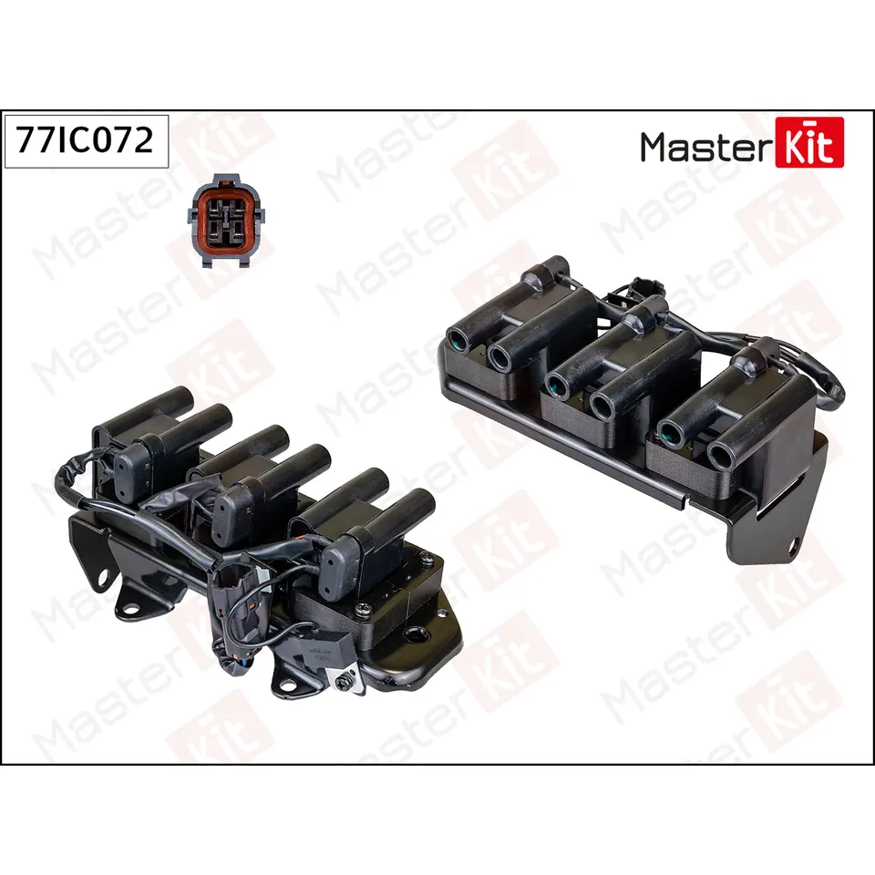 Катушка зажигания HYUNDAI SANTA FE, SONATA 2.7 01-06 MASTERKIT 77IC072