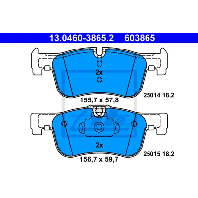 Колодки дисковые передние bmw f20 f21 1.4 1.6 1.4d-1.8d 10 BMW ATE 13.0460-3865.2