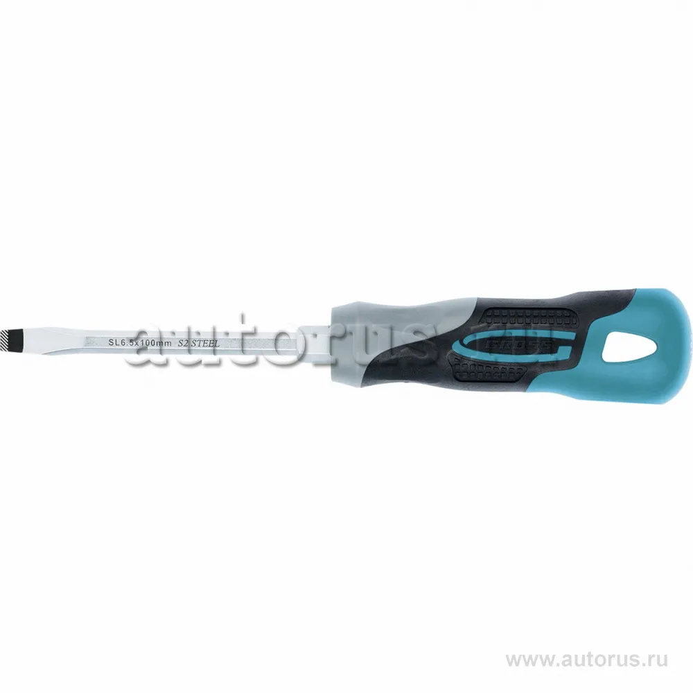 Отвертка SL6, 5x100 мм, S2, трехкомпонентная рукоятка GROSS 12116