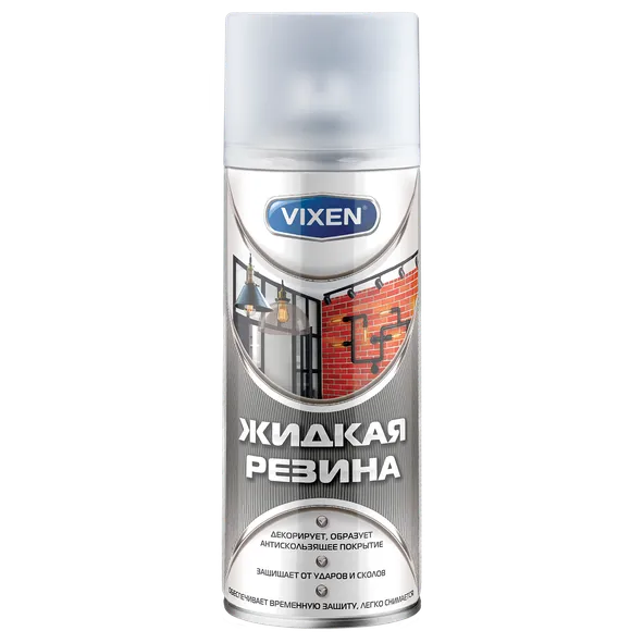 Жидкая резина прозрачная матовая, аэрозоль 520 мл VIXEN VX90102