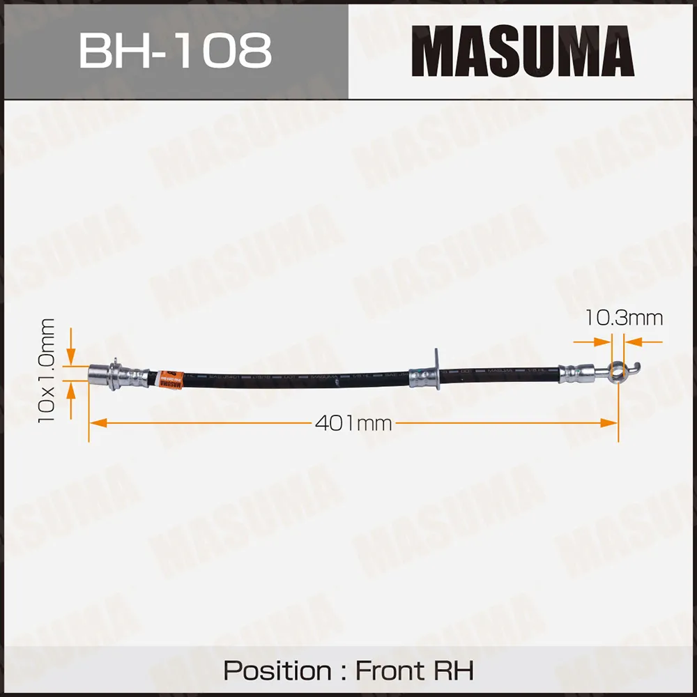 Шланг тормозной передний R TOYOTA LITEACE MASUMA BH-108