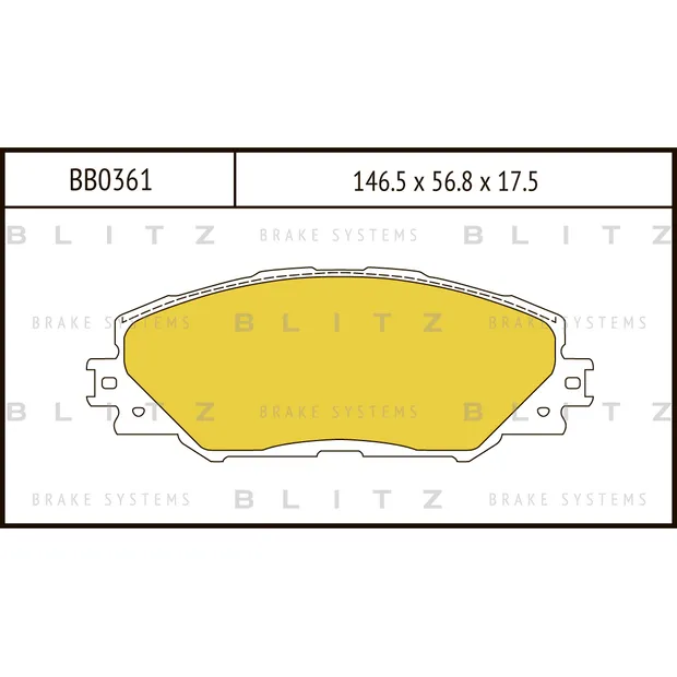 Колодки тормозные дисковые передние TOYOTA RAV4 06-> BLITZ BB0361