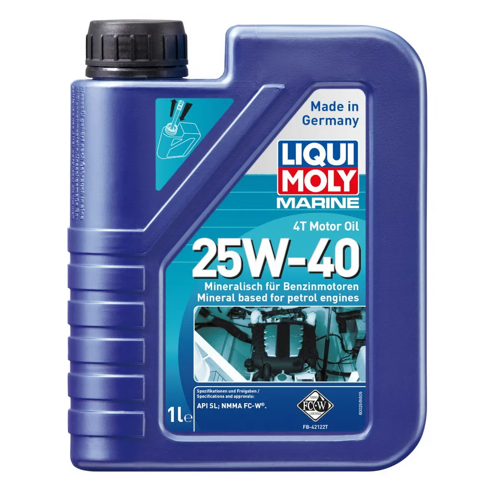Масло моторное д/лодок Marine 4T Motor Oil 25W-40 SM (1л) LIQUI MOLY 25026