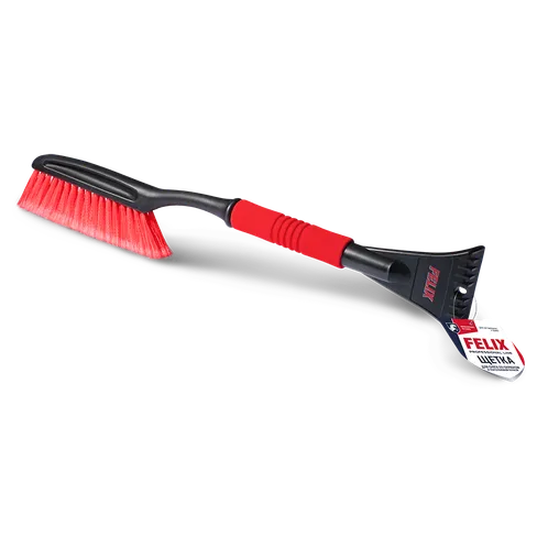 Щетка для очистки снега со скребком, мягкая ручка 63,5 см Felix 410060016