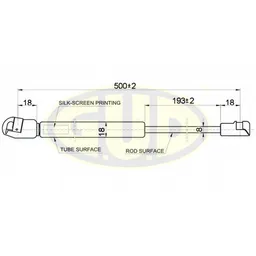 АМОРТИЗАТОР БАГАЖНИКА AUDI A3 (8L) 08/00-05/03 470N L500/193MM G.U.D GGS020117