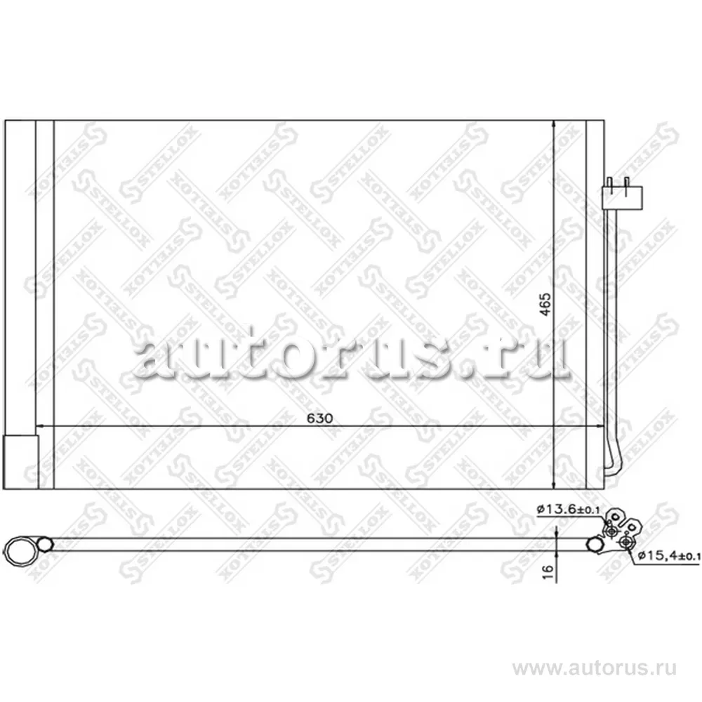 Радиатор конд. BMW X5 E70/X6 E71 3.0Si-5.0 STELLOX 10-45078-SX