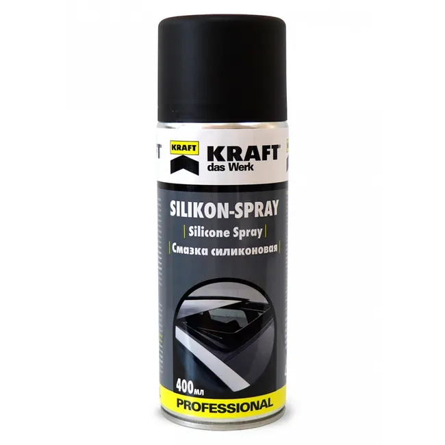 Смазка силиконовая KRAFT 400 мл в аэрозольной упаковке KRAFT KF003