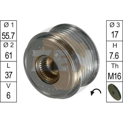 Шкив генератора VOLVO S60/S80 ERA ZN5426