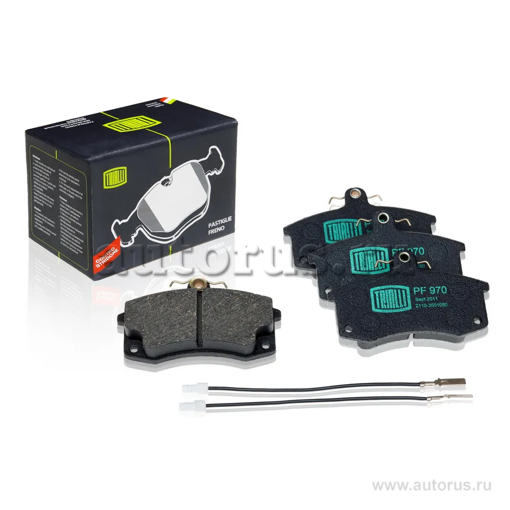 Колодки торм. для а/м Лада 2110 диск. перед. с датчиком TRIALLI PF 970