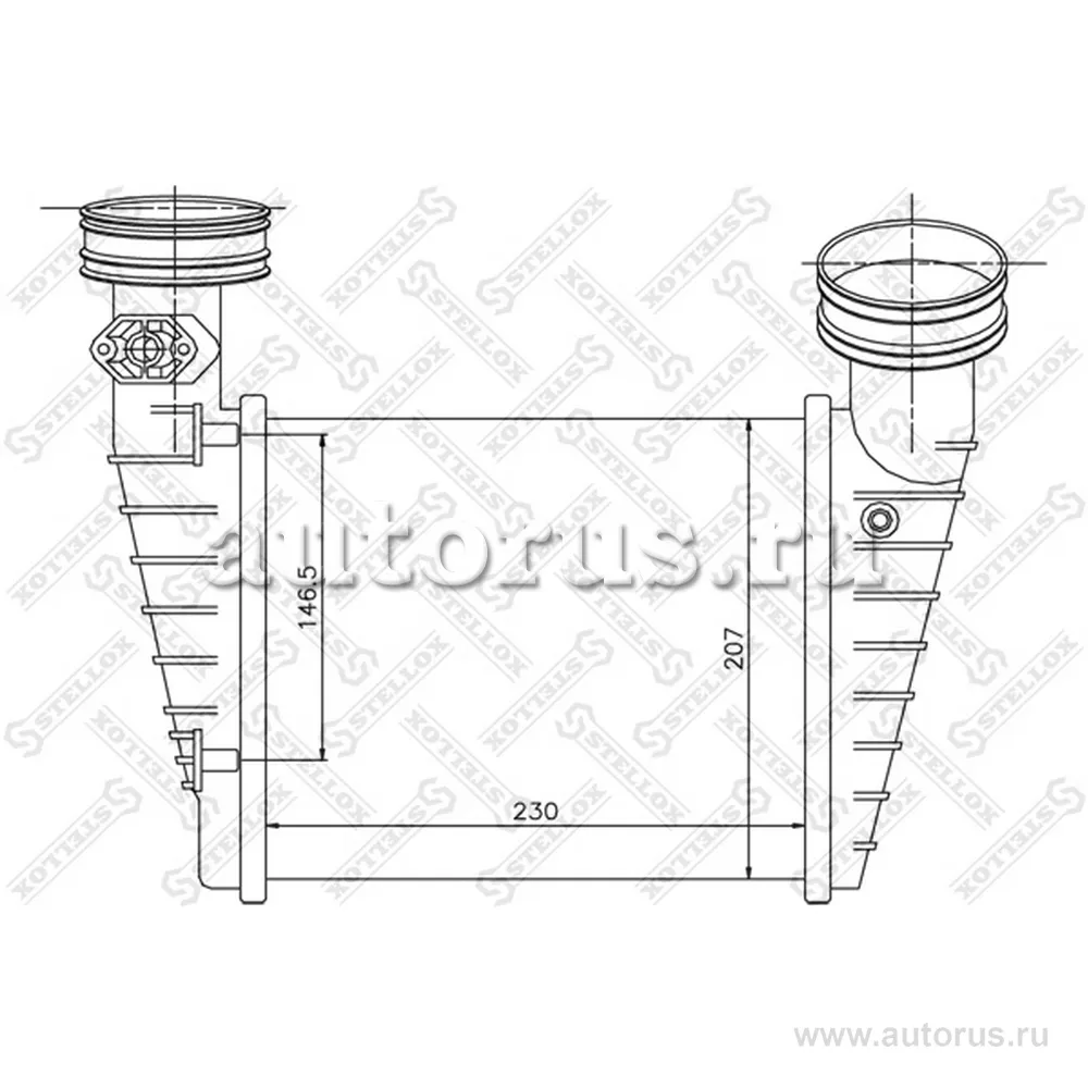 Интеркулер VW Passat, Skoda SuperB 1.8T AWT 00-03 STELLOX 10-40157-SX