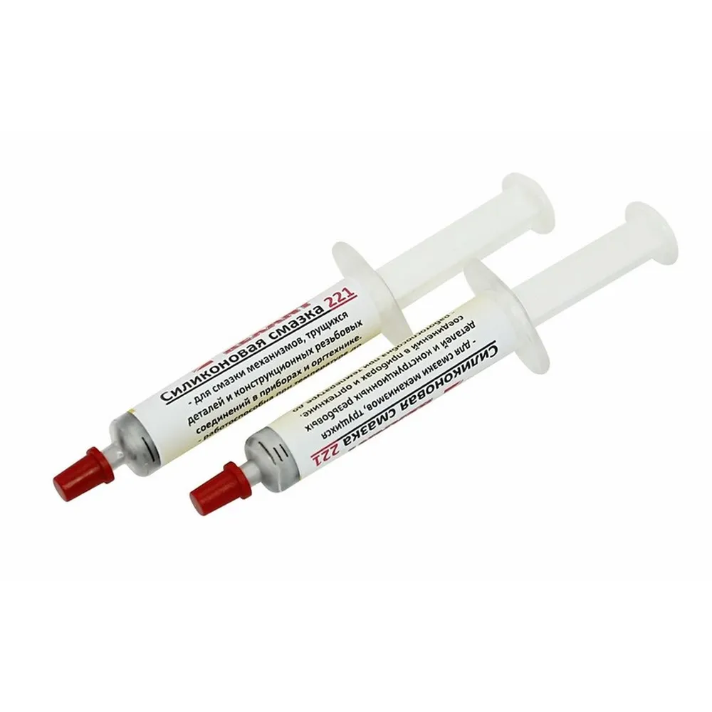 Смазка силиконовая REXANT, модель 221, до +350 C, 2 мл, шприц
