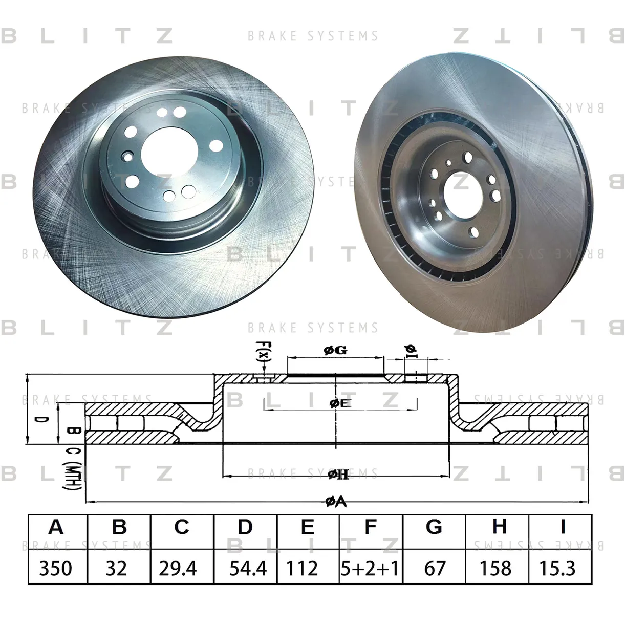 Диск тормозной передний вентилируемый MERCEDES ML(W166) 11->/GLE(W166/C292) 15-> BLITZ BS0638