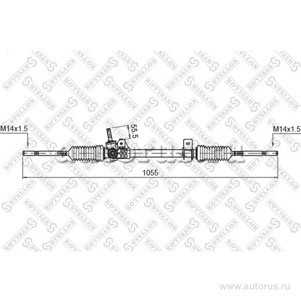 Рейка рулевая мех.с рул. тягами Renault STELLOX 0035027_SX