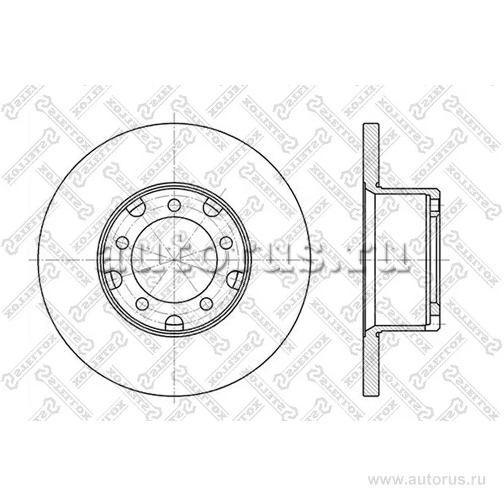 Диск тормозной передний MB T1/T2 2.3-2.9 D 77> STELLOX 60203311_SX