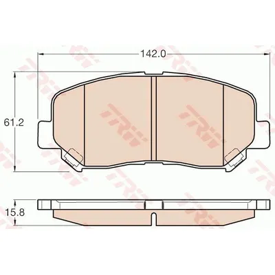 Колодки передние MAZDA CX-5 TRW GDB3562