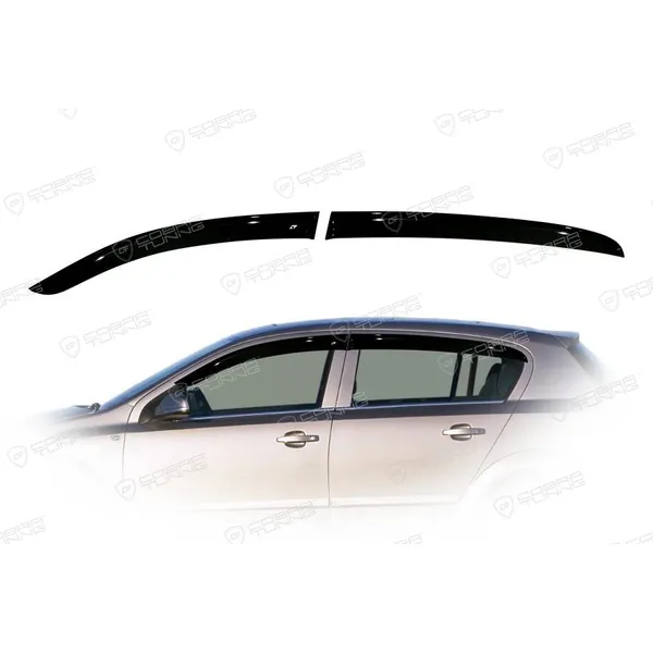 Дефлектора на окна Opel Astra H Hb 5d 2004EuroStandard деф.окон Cobra Tuning OE10304