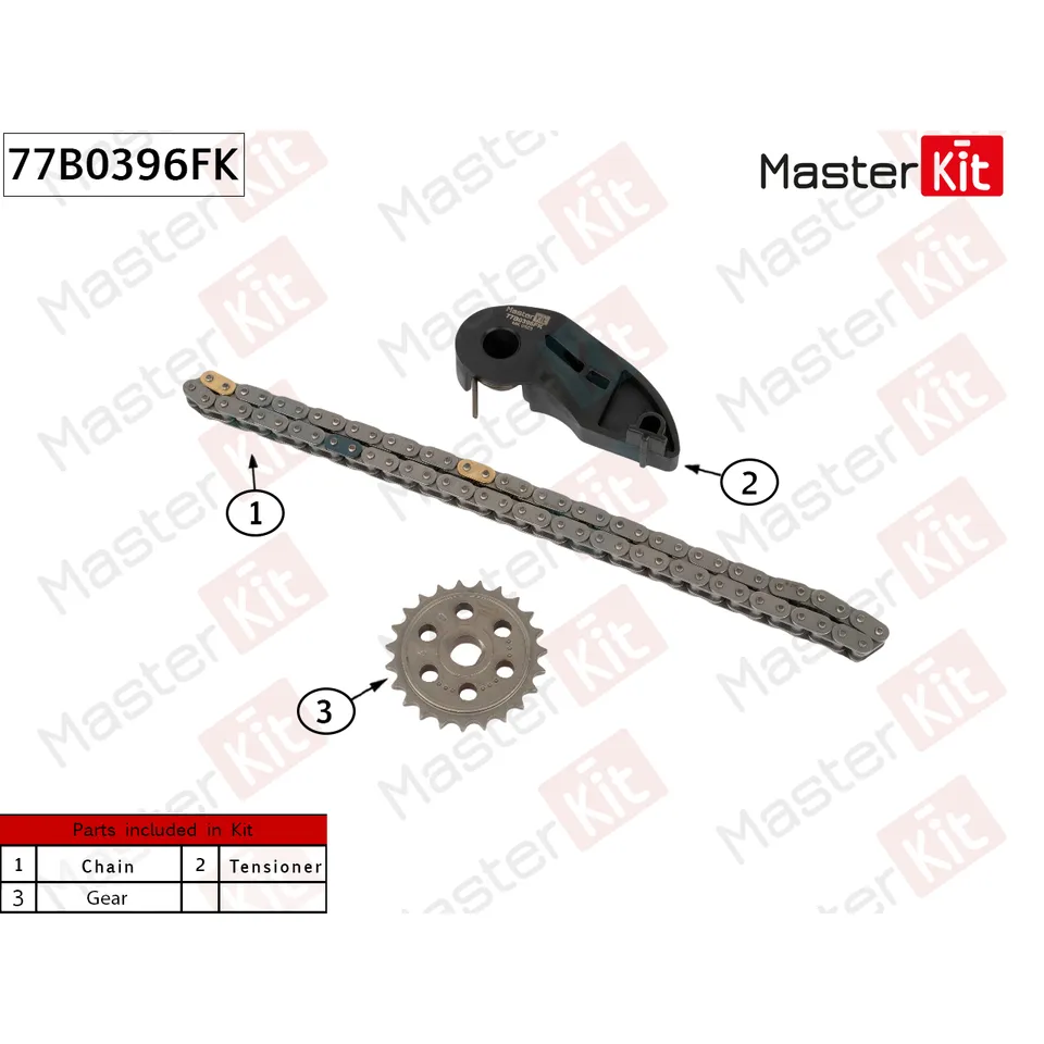Комплект цепи масляного насоса JAGUAR/ LAND ROVER AJ 126 MASTERKIT 77B0396FK