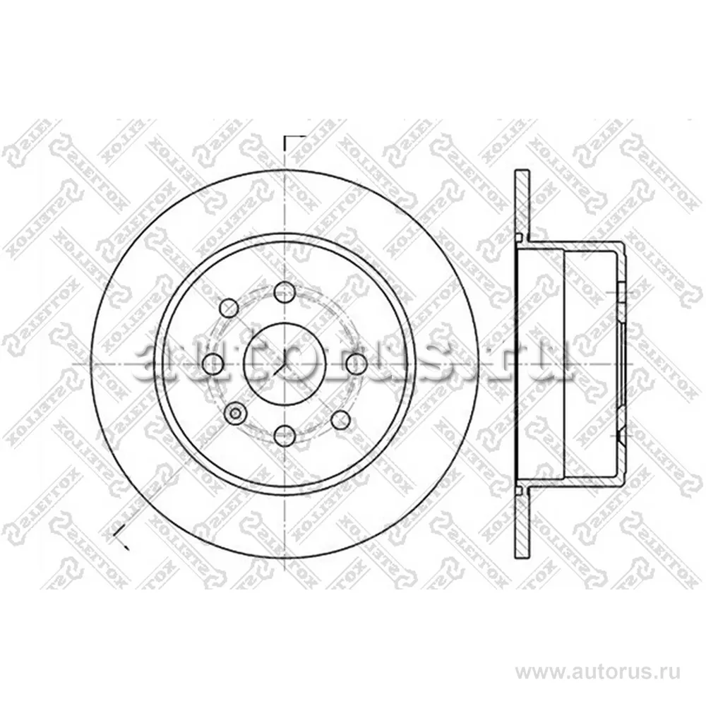 Диск тормозной задний OPEL VECTRA 1.8/2.0 88-95 STELLOX 60203619_SX