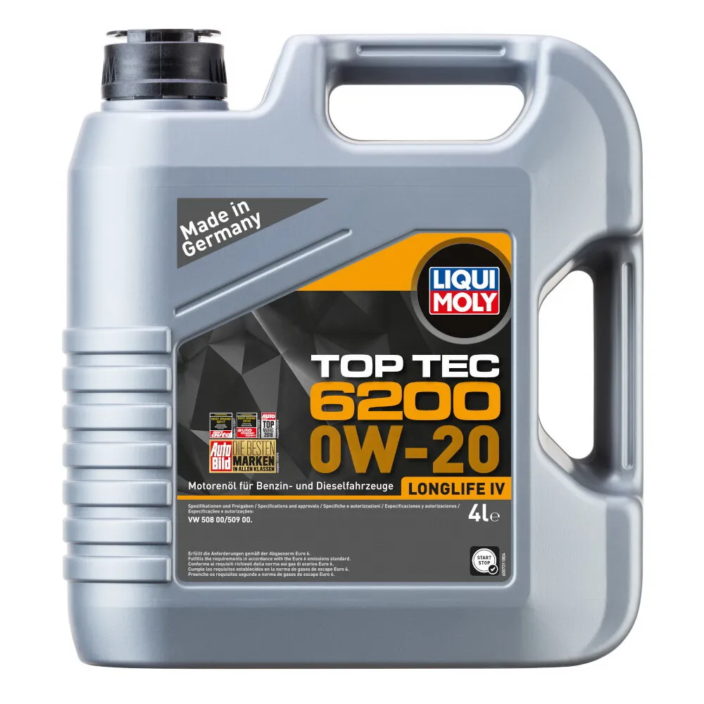 Масло моторное LIQUI MOLY Top Tec 6200 0W-20 синтетическое 4 л 20788
