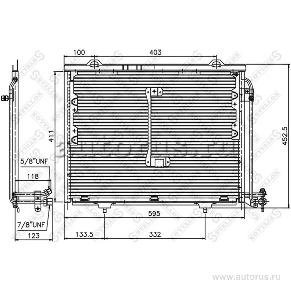Радиатор конд. MB STELLOX 10-45128-SX