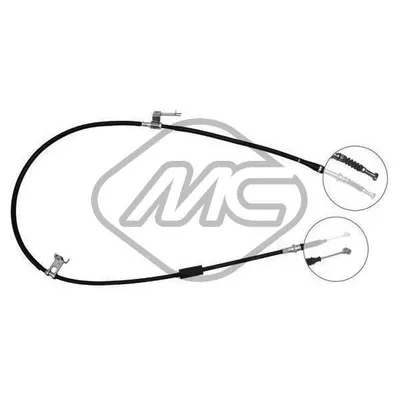 Трос ручника MAZ 626 ALL (DISC BRAKE) SX-LH Metalcaucho 82232