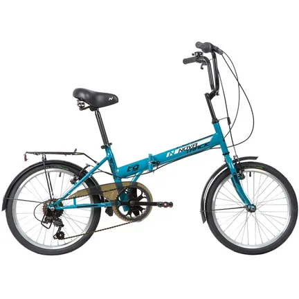 Велосипед 20 складной Novatrack TG-20 classic 3.1_S (2020) количество скоростей 6 рама сталь 14 синий