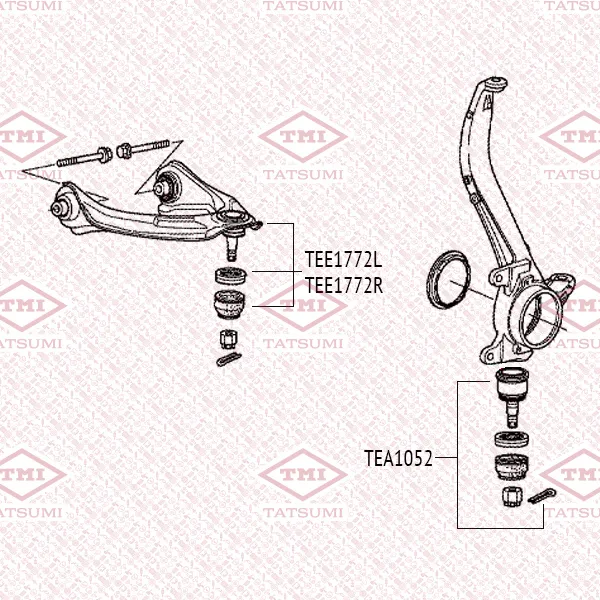 Опора шаровая нижняя L/R HONDA Accord 08-> TATSUMI TEA1052