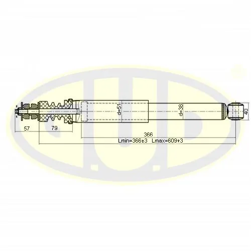 Амортизатор задний газ RENAULT/DACIA LOGAN 04- G.U.D GSA343418