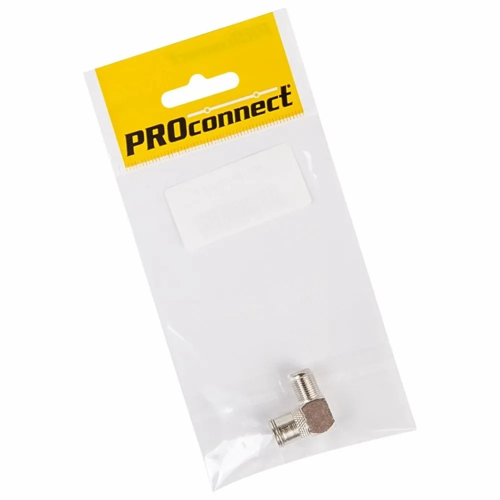 Переходник антенный, (гнездо F - гнездо TV), угловой (1шт.) (пакет) PROconnect PROconnect 05431247