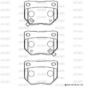 Колодки зад. NISSAN FAIRLADY Z Z32 ADVICS SN797P