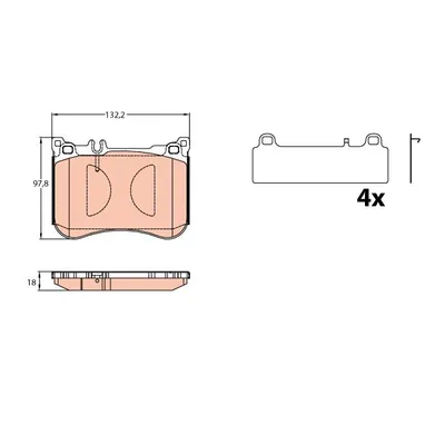Колодки передние MB W222 TRW GDB2144
