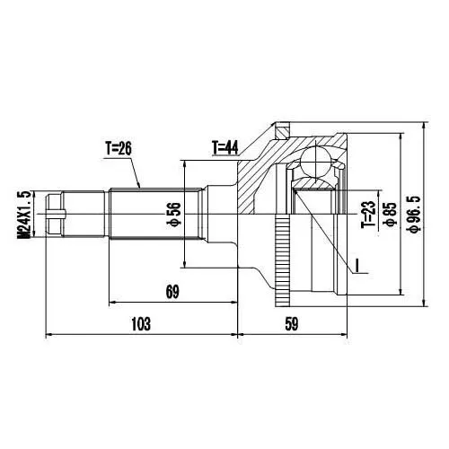 ШРУС наружный MAZDA BONGO FRIENDEE SG (95-- 05) ZIKMAR Z87258R