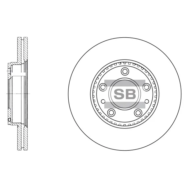 Диск тормозной передний MAZDA 6 02-08 /VENT D=283MM SANGSIN BRAKE SD4406