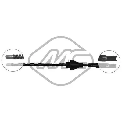 Трос ручника FRD FIESTA ALL (DRUM BRAKE) Metalcaucho 81816