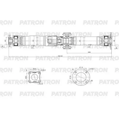Вал карданный NISSAN X-Trail (T31) 2007-2010 (2.0 MR20DE) PATRON PKR012