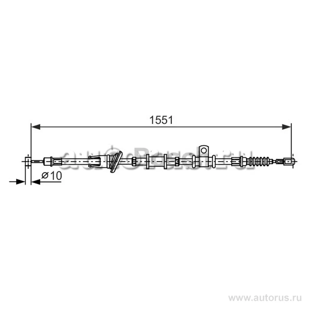 Трос ручного тормоза BOSCH 1987482400