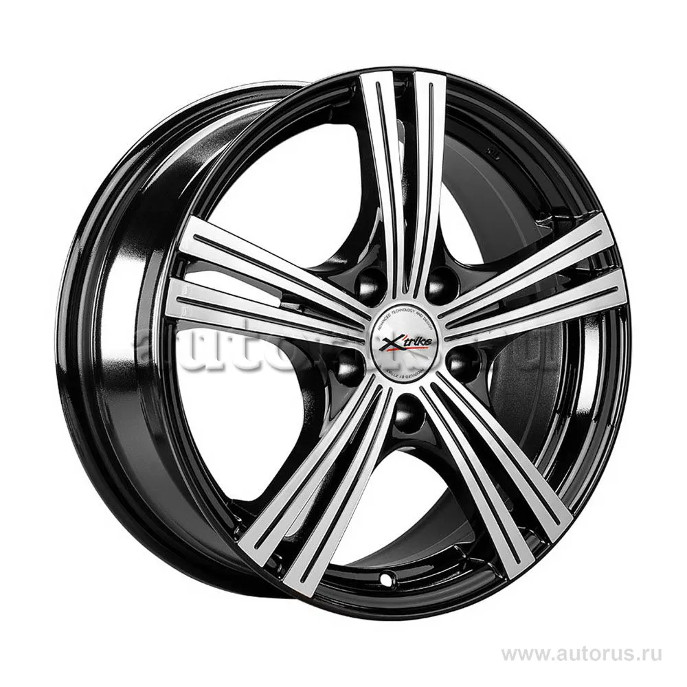 Диск литой R16 6.5J 5x112/57.1 ET45 X-trike X-112 BK/FP 13114