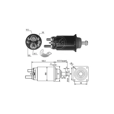 Реле втягивающее DAF ERA ZM834