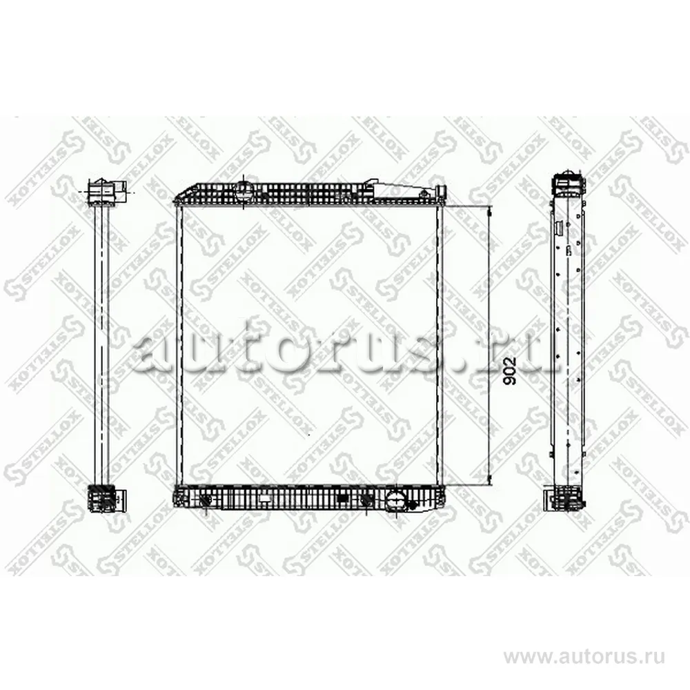 Радиатор системы охлаждения с рамкой 902x808x42 MB Actros -->ch.K1 STELLOX 81-03307-SX