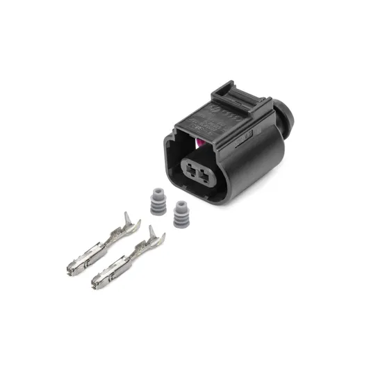 Разъем 8K0973702 (2pin) 2 контакта датчика детонации, мотора омывателя, лампы повторителя поворотов для Audi, Seat, Skoda, Volkswagen.