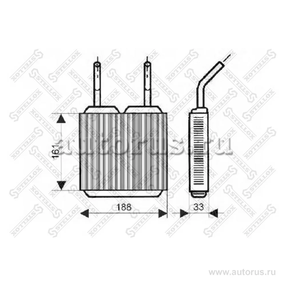 Радиатор печки Opel Kadett all 84-93 STELLOX 10-35045-SX