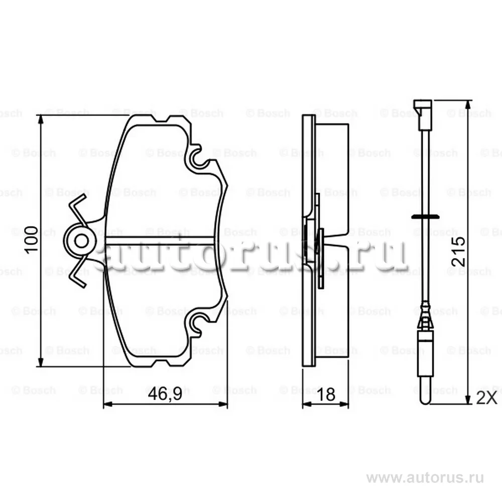 Колодки тормозные передние, Premium-2 BOSCH 0 986 495 212