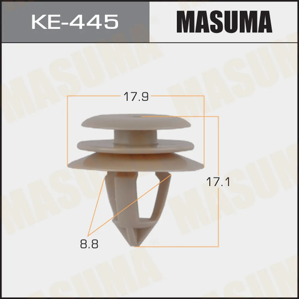 Клипса автомобильная (автокрепеж) 445 уп50 MASUMA KE445