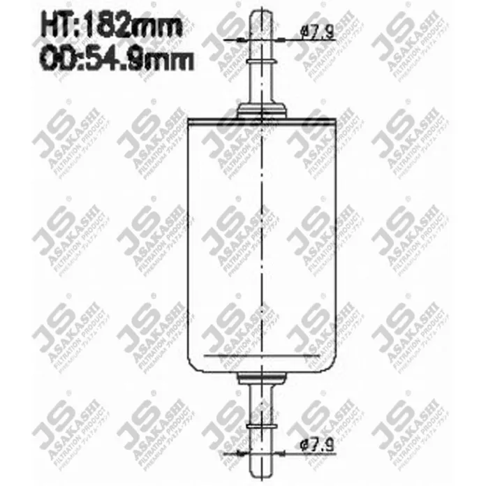 Фильтр топливныйmazda 2 1.31.5l 07 JS ASAKASHI FS810J