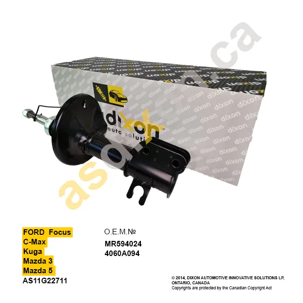 Амортизатор пер. лев. газовый c ABS Spark(05-09) a.s.dixon AS11G22711