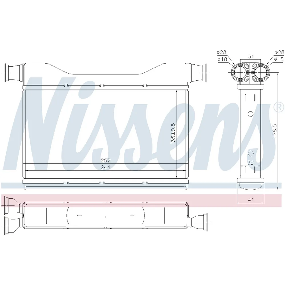 Радиатор печки NISSENS 70528